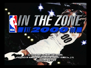 NBA in the Zone 2000 (USA) Title Screen